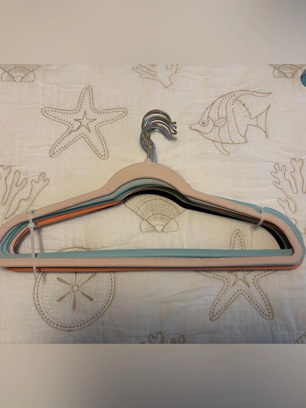 Set of 10 Velvet Non-Slip Full Sized Hangers in Assorted Colors